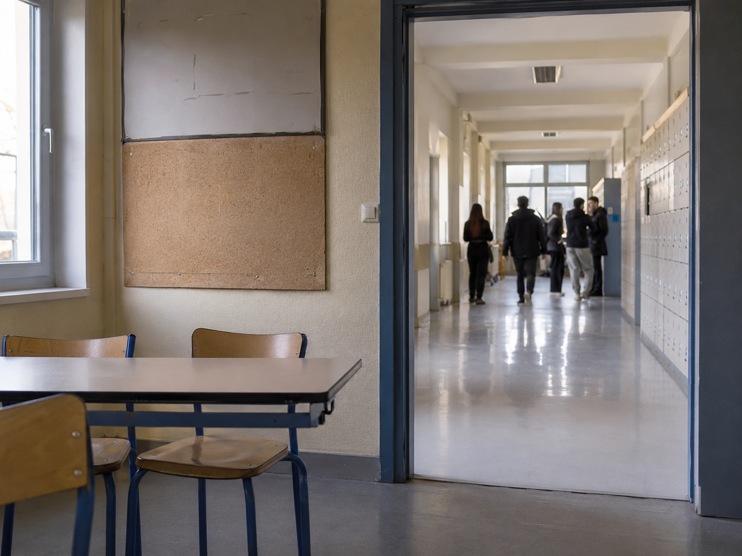 Couloir de lycée