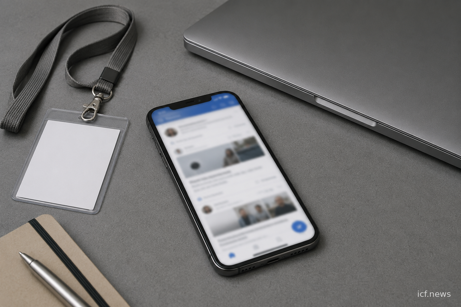 Panneau de bureau vacant sur porte grise