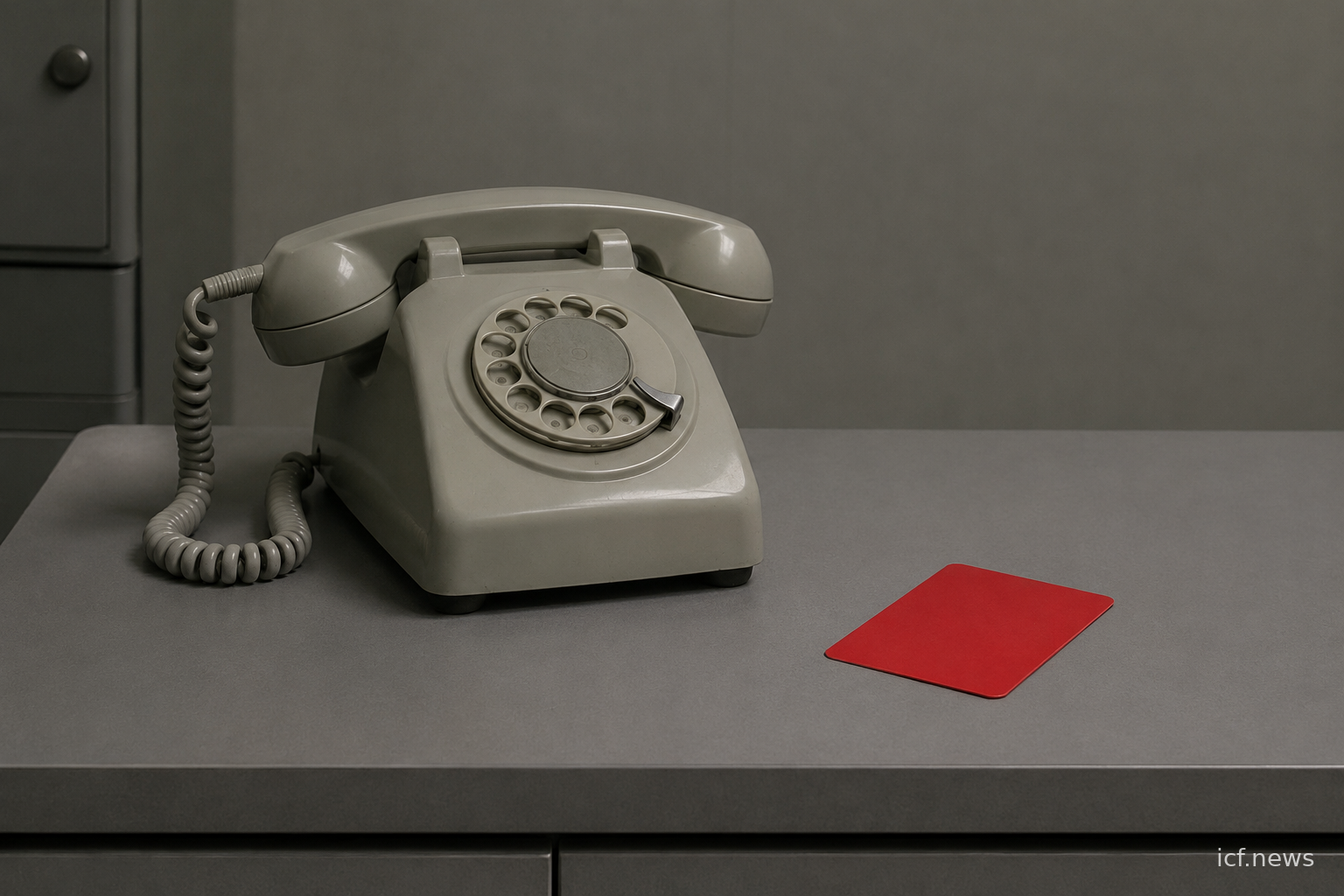 Téléphone à cadran sur bureau administratif